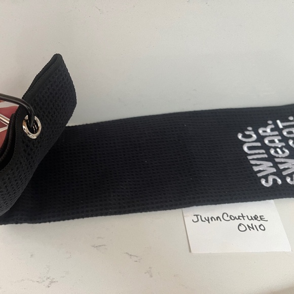 New Black Swing Swear Repeat golf towel, New golf towel Great Dad gift New - Picture 4 of 5